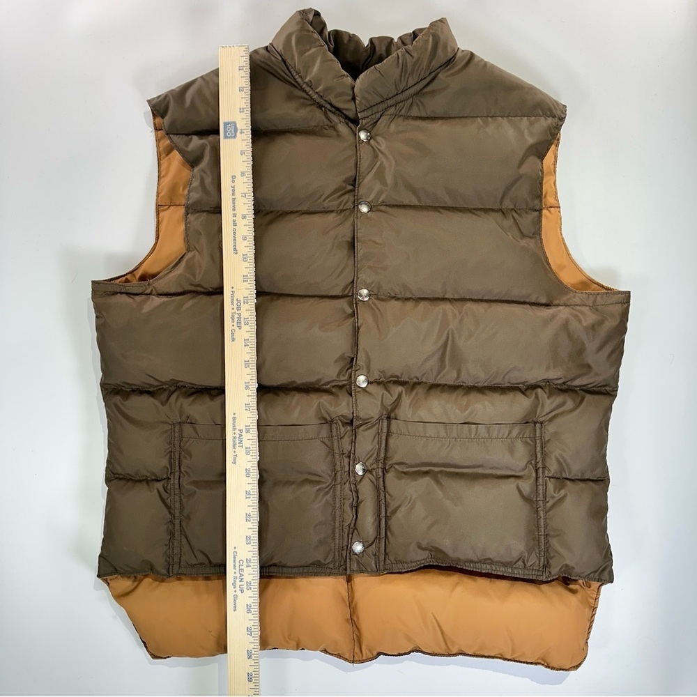 Comfy Vintage Reversible Down Vest Goose Insulated Heritage Mens XL - Picture 11 of 14